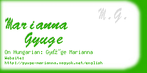 marianna gyuge business card